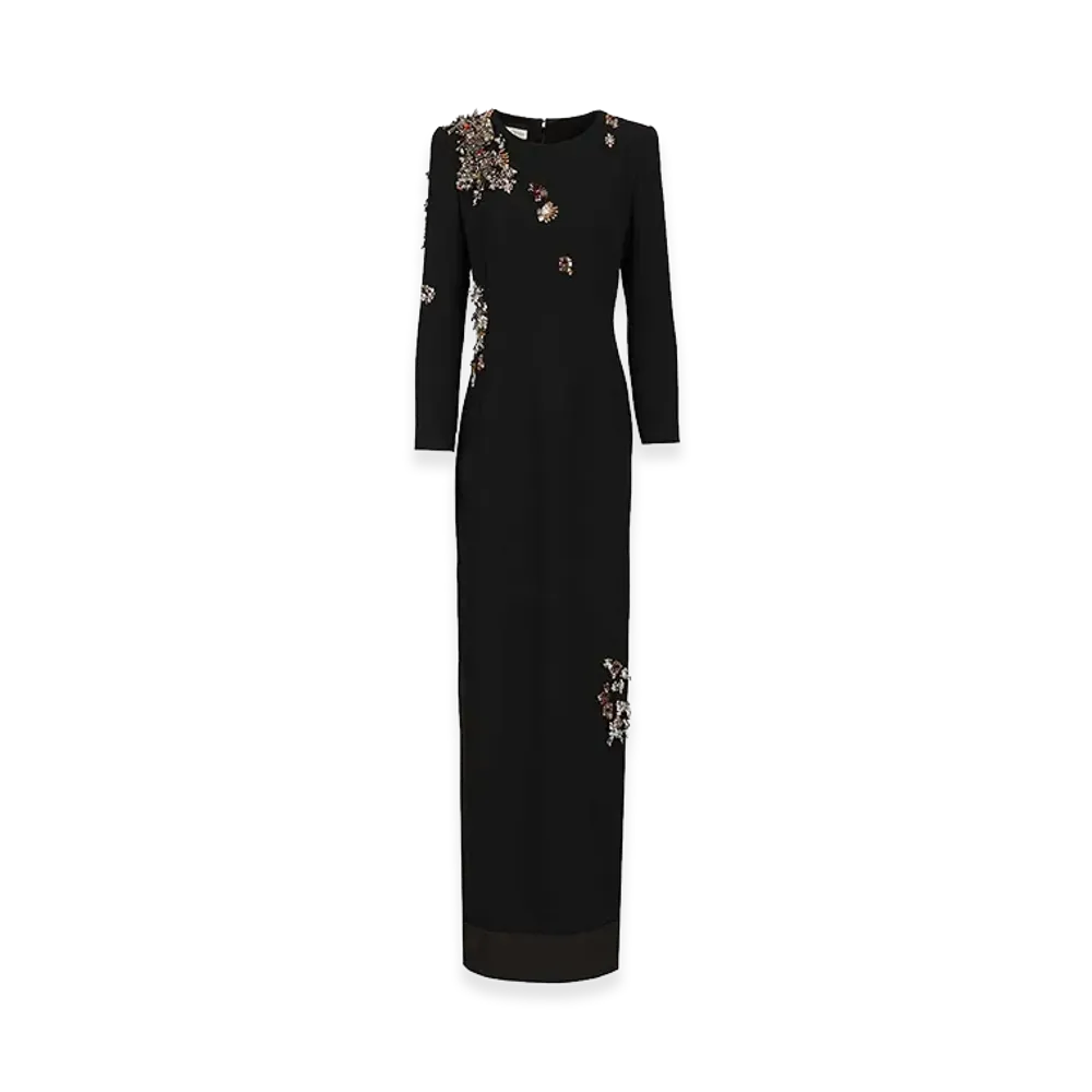 DRIES VAN NOTEN Women's Dalista Embroidered Dress "Black"