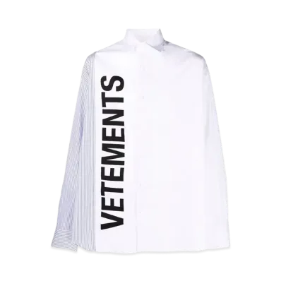 VETEMENTS Long Sleeveless Shirt "White"