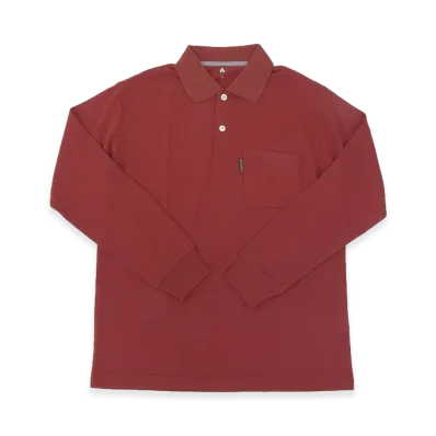 mont-bell Long Sleeve Polo Shirt "Wine Red"