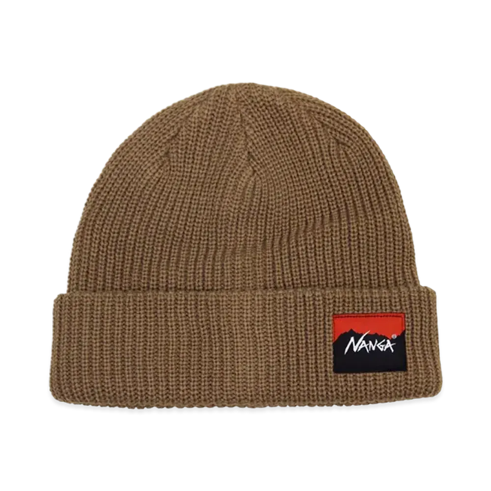 NANGA Box Logo Bulky Beanie Cap "Beige"