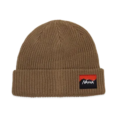 NANGA Box Logo Bulky Beanie Cap "Beige"