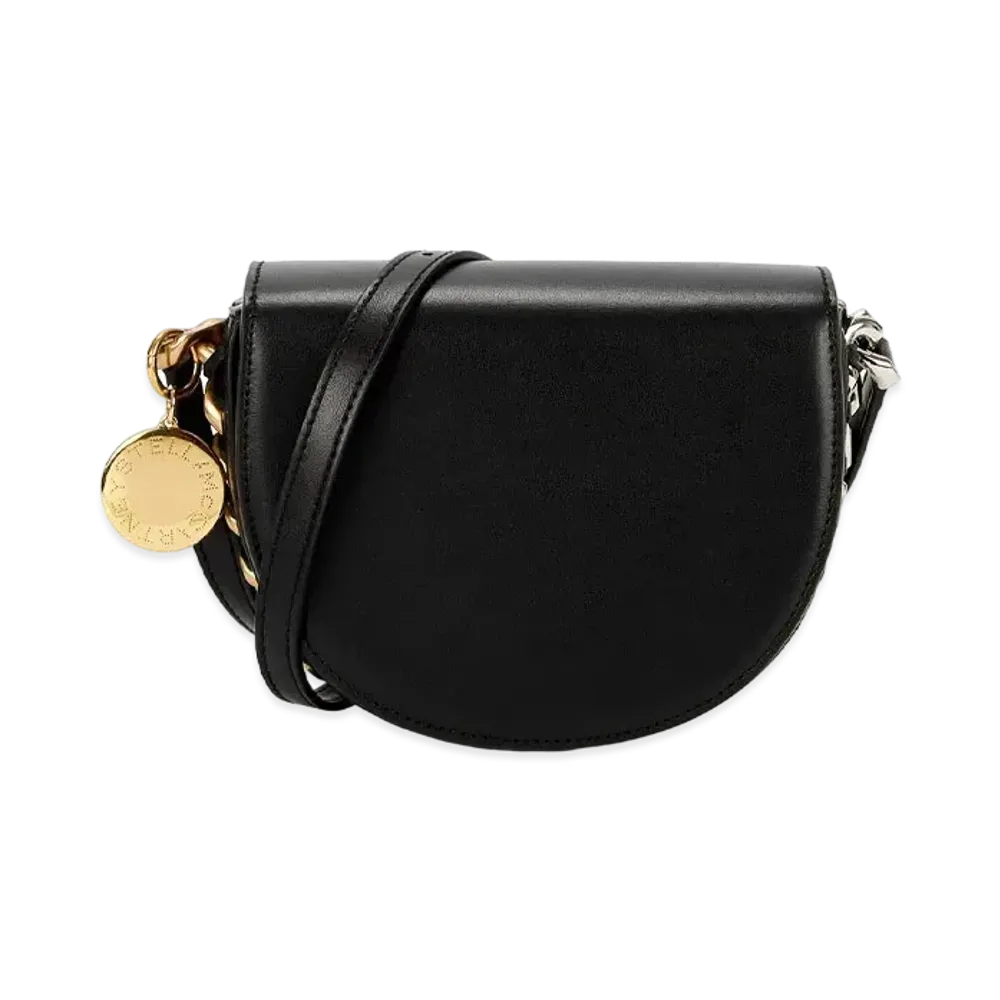 STELLA McCARTNEY Flame Small Flap Shoulder Bag "Black"