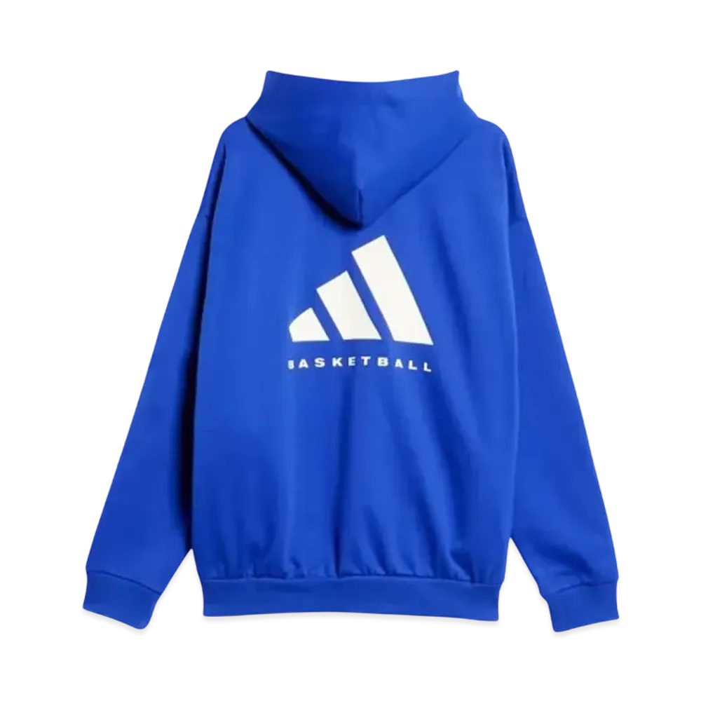 adidas One Basketball Fleece Parka "Lucid Blue"