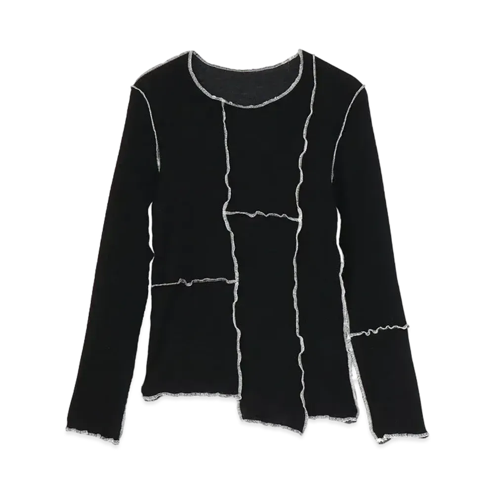 Yohji Yamamoto Y's RIVER TEREKO ROUND NECK "Black"