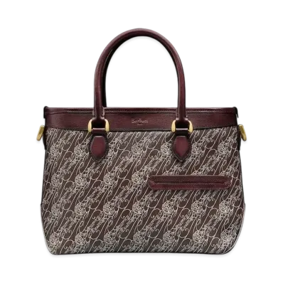 Berluti Toujours XS Toile Marbeuf Tote Bag "Dark Brown"