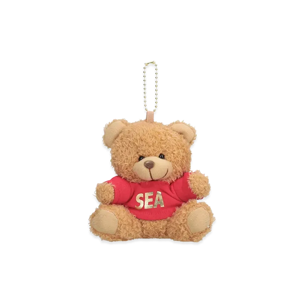 WIND AND SEA Teddy Bear Key Ring "Red/Gold"