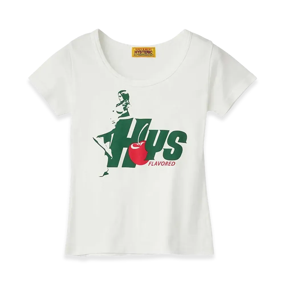 HYSTERIC GLAMOUR Women's HYS FLAVOR Baby Tee "White"