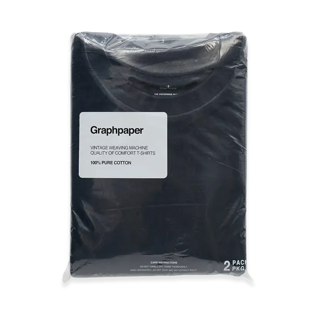 Graphpaper 2-Pack Crew Neck Tee "Navy"