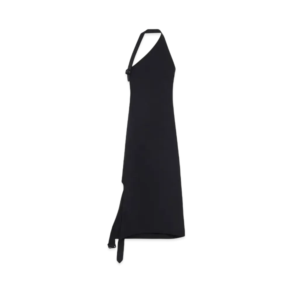 Courreges Long Asymetrical Buckle Dress "Black"
