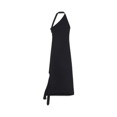 Courreges Long Asymetrical Buckle Dress "Black"