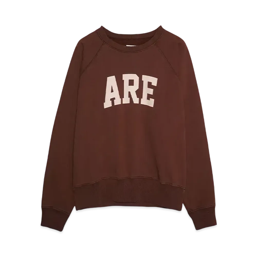 Reception RAGLAN SWEAT RARE "GARMENT DYED CHOCO BROWN"