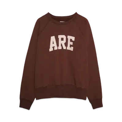 Reception RAGLAN SWEAT RARE "GARMENT DYED CHOCO BROWN"