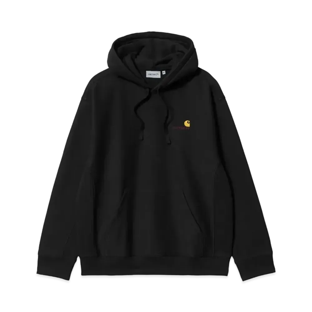 Carhartt Hooded American Script Sweatshirt "Black"