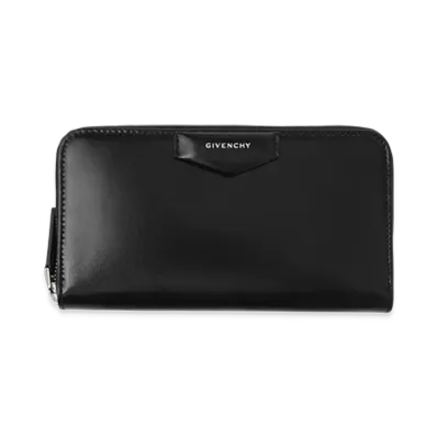 GIVENCHY Round Zipper Long Wallet "Black"
