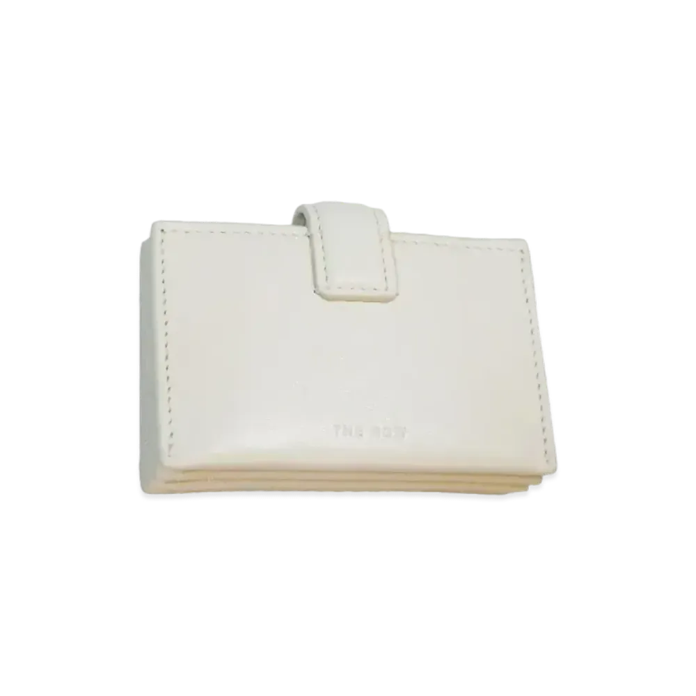 The Row Multi Card Case in Soft Leather "Ivory"