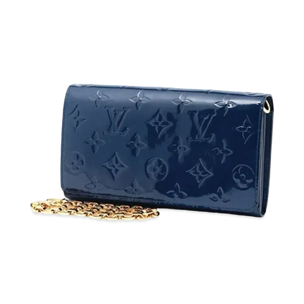 Louis Vuitton Sarah Wallet Chain Vernis "Grand Blue"