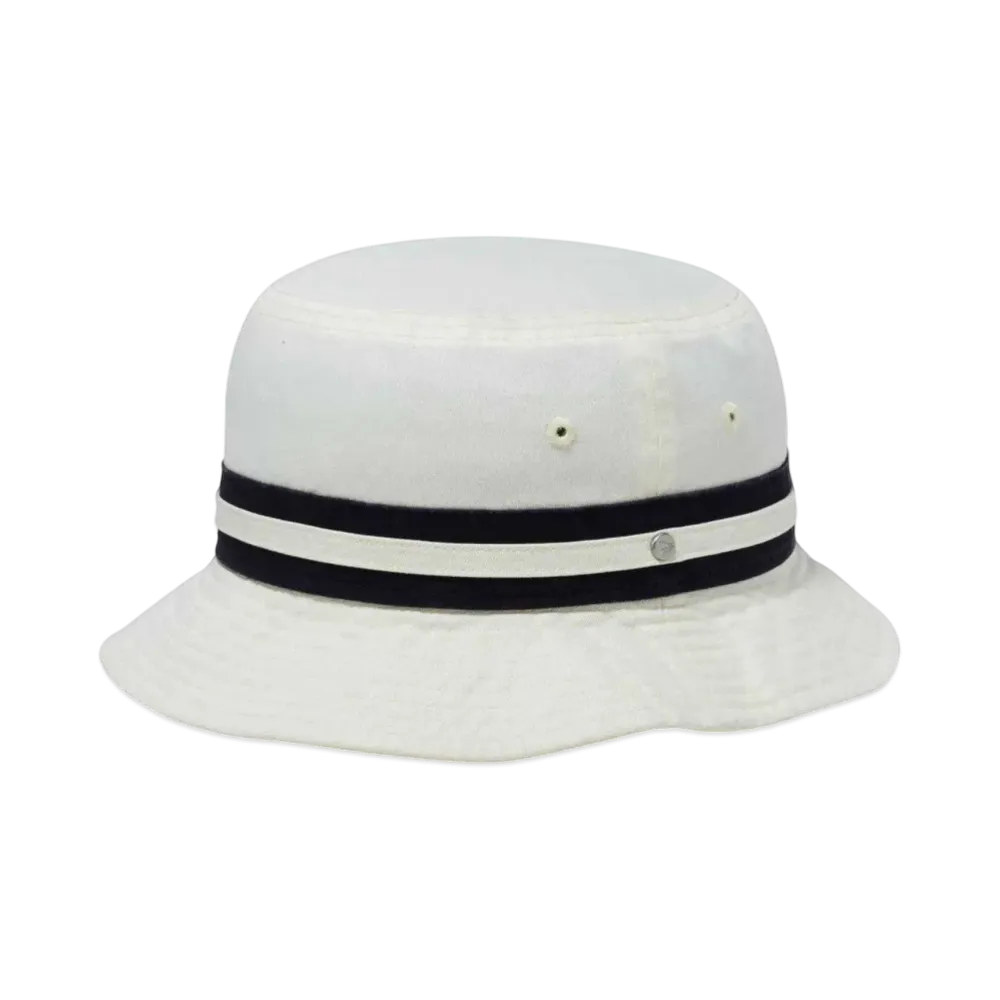 NEW ERA Bucket 01 Striped Band Bucket "Chrome White/Navy"