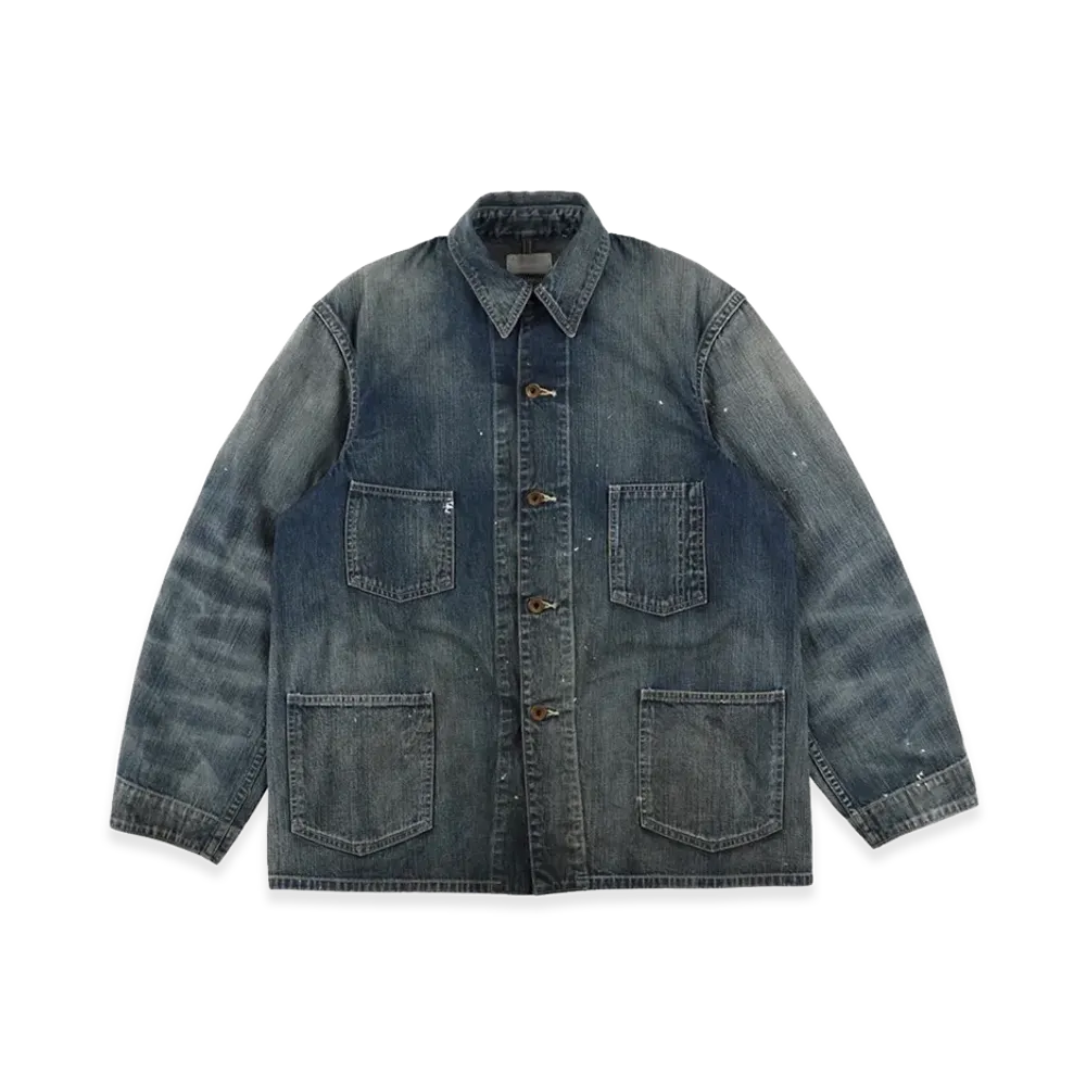 BOW WOW Heritage Denim Chore Coat Aged "Indigo"