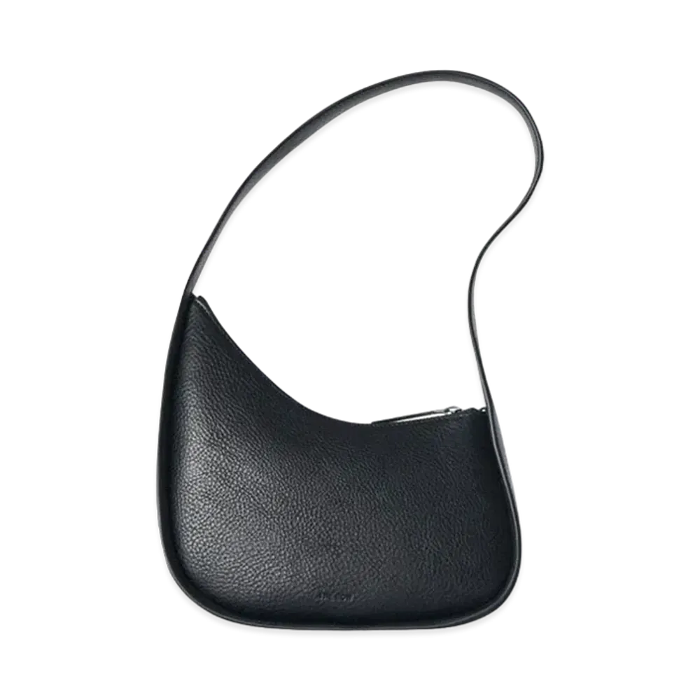 The Row Half Moon Bag in Leather "Virginia Blue"