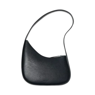 The Row Half Moon Bag in Leather "Virginia Blue"