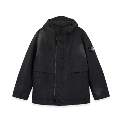 Stone Island 4100072 Dense Nylon-TC, Hand Sprayed Reflective "Black"