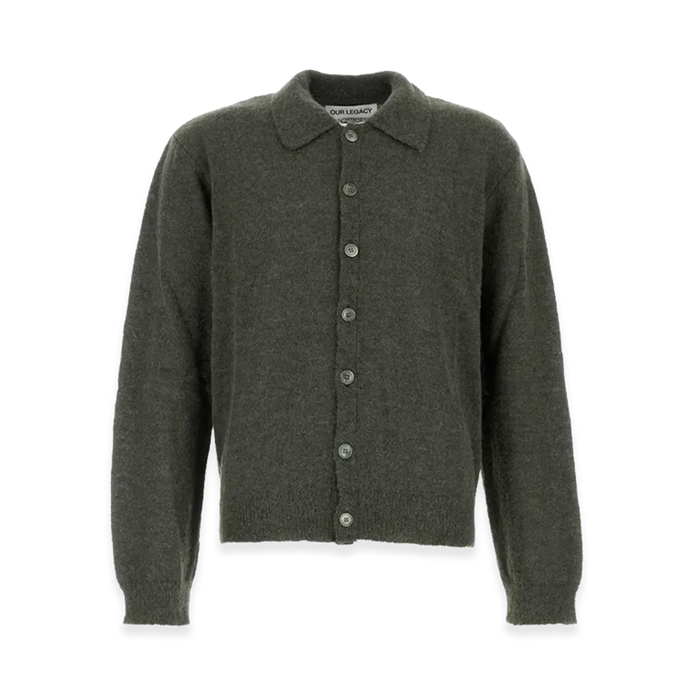 OUR LEGACY Alpaca Blend Cardigan "Dark Green"