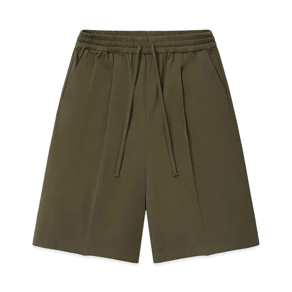 FEAR OF GOD ESSENTIALS Cotton Twill Relaxed Drawstring Short "Moss"