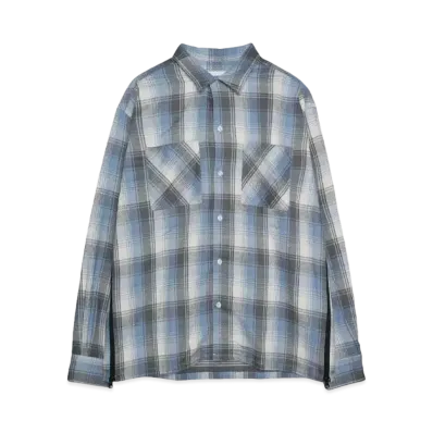 HOMBRE Nino VENTILATION OPEN COLOR SHIRT "BLUE/WHITE"
