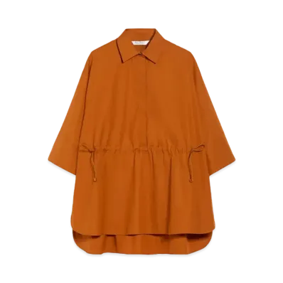 Max Mara March Pure Cotton Poplin Loose Fit Shirt "Terracotta"