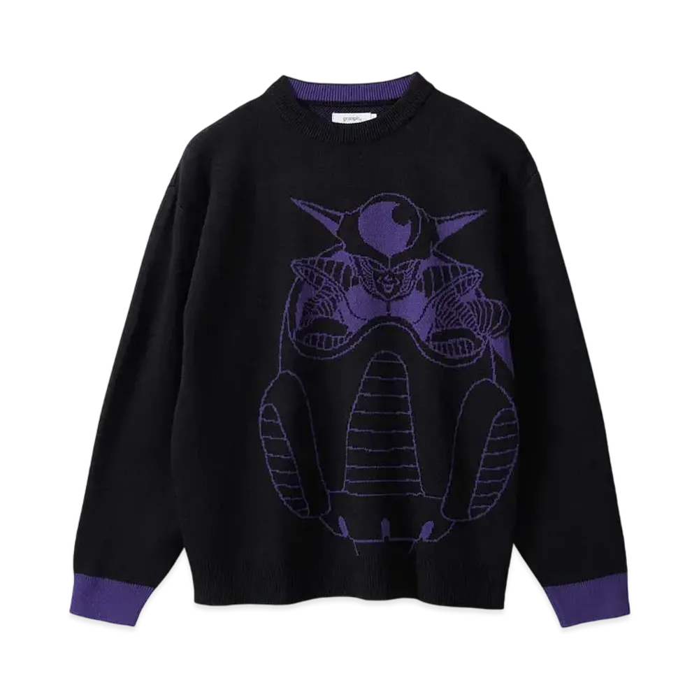 graniph x Dragon Ball Z Space Emperor Washable Jacquard Knit "Black"