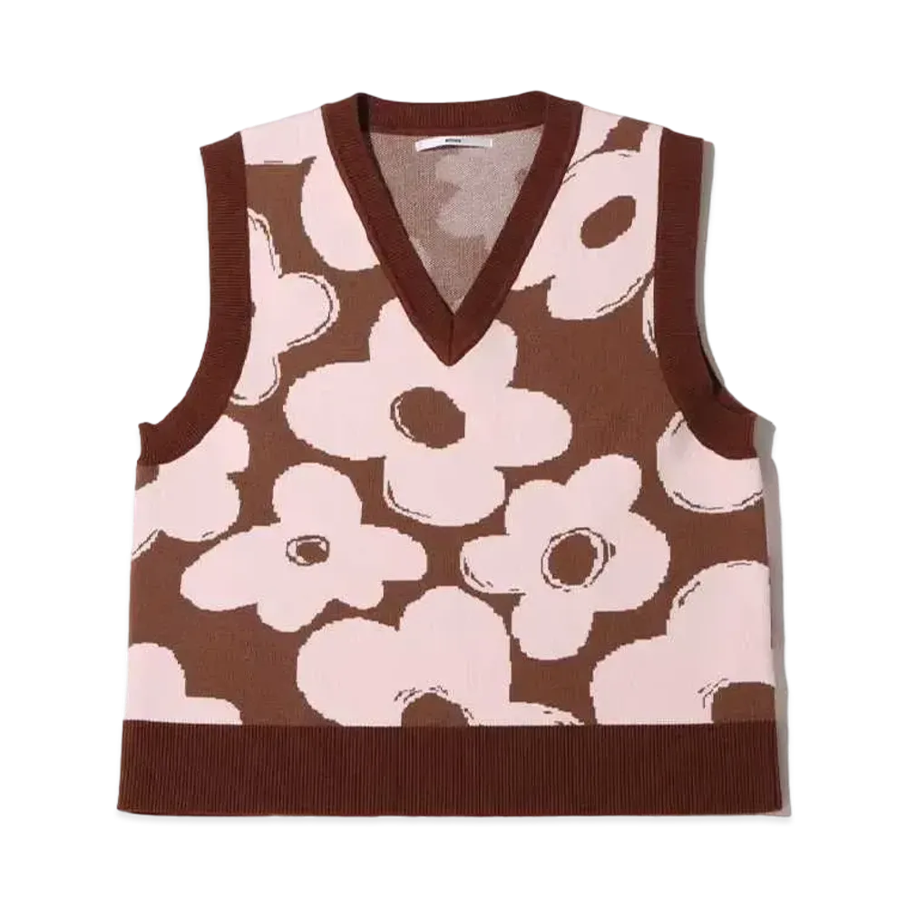 atmos pink Hanagara Knit Vest "Brown"