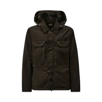 C.P. Company Flatt Nylon Goggle Overshirt "Black"