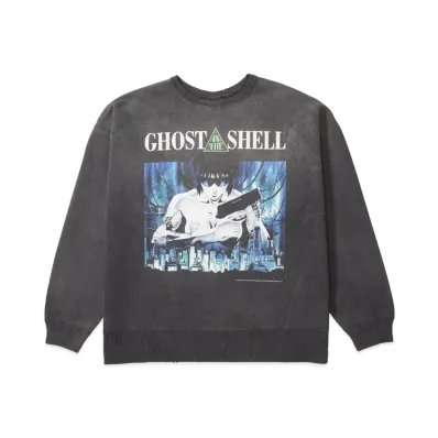 SAINT Mxxxxxx x GHOST IN THE SHELL Crew Neck Sweat "Black"