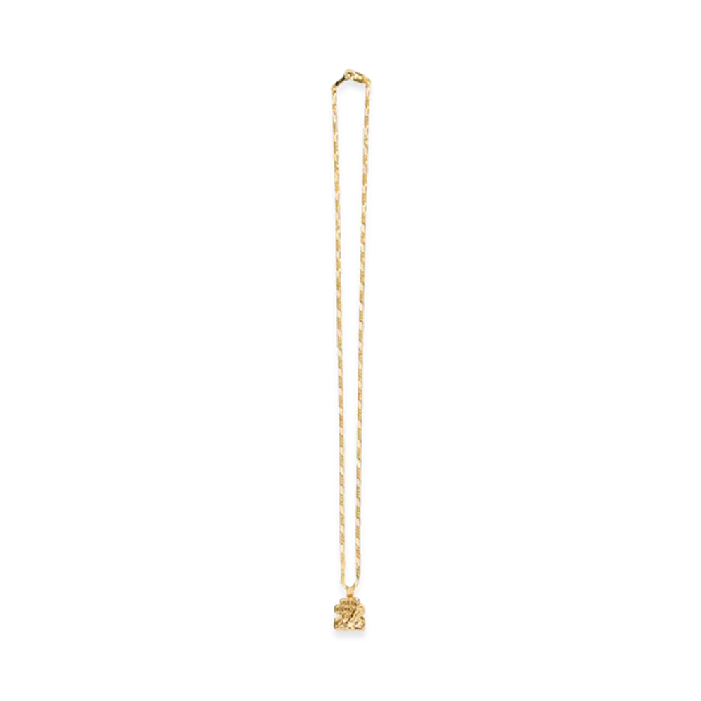 BlackEyePatch Bricked OG Label Pendant Necklace "Gold"