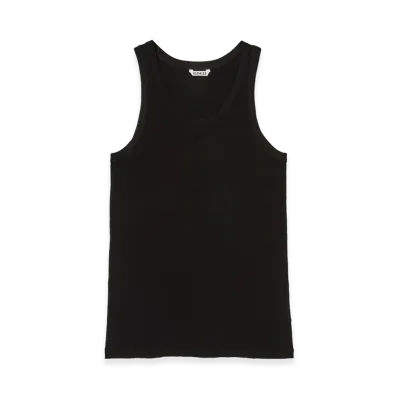 AURALEE Organic Soft Rib Tank "Black"