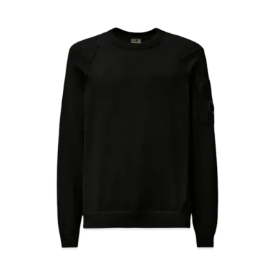 C.P. Company Sea Island Crewneck Lens Knit "Total Eclipse Blue"