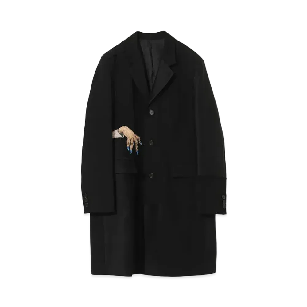 UNDERCOVER Silk/Polyester Blend Wool Jacket "Black"