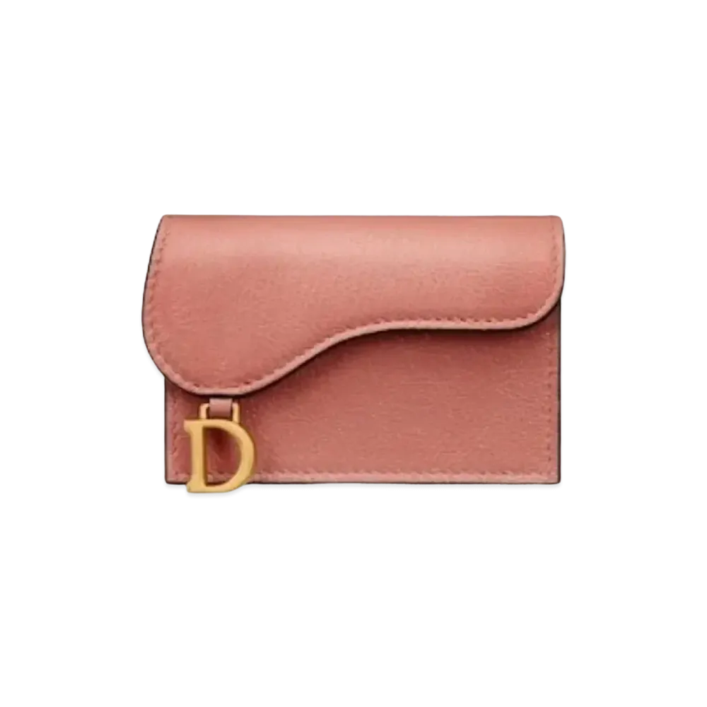 Dior Saddle Flip Card Holder "Pastel Pink"