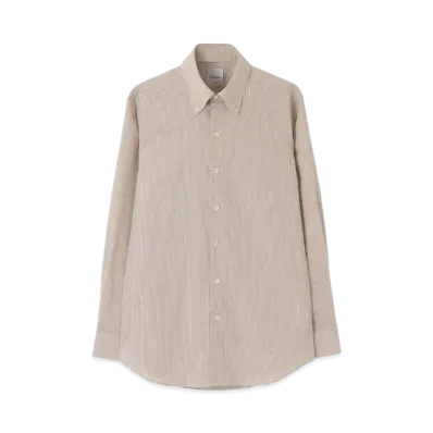 Paul Smith Pinstripe Button-Down Dress Shirt "LightBeige"