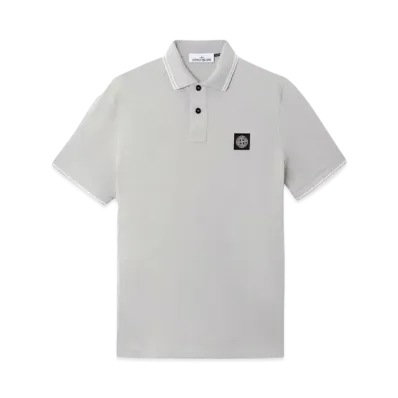 Stone Island 22002SC Organic Cotton Elastane Pique "Pearl Gray"