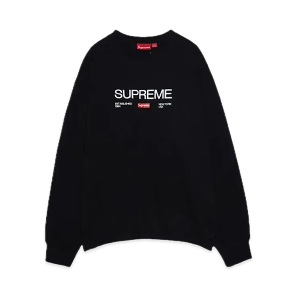 Supreme Established Crewneck "Black"