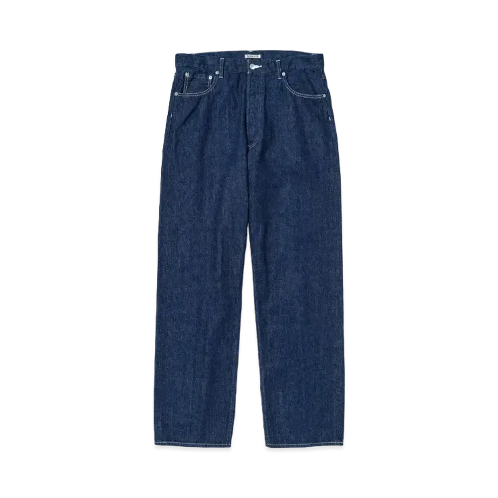 AURALEE Selvedge Light Denim Wide Pants "Indigo"