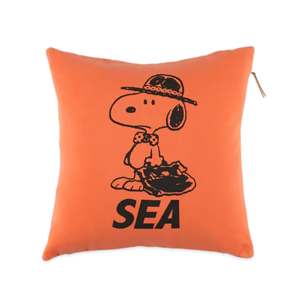 WIND AND SEA x SMOOTHY Snoopy Pigment Cushion Cover "Orange"