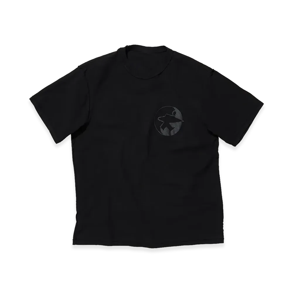 OUR LEGACY Work Shop x Stussy OL Badge Pig. Dyed Tee "Overdyed Black"