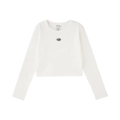 X-Girl Oval Logo L/S Top "White"