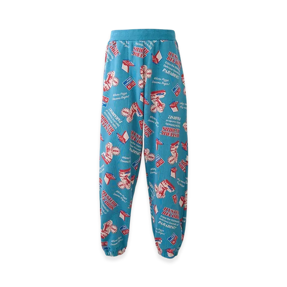 HYSTERIC GLAMOUR Hysteric Records Pattern Sweat Pants "Blue"