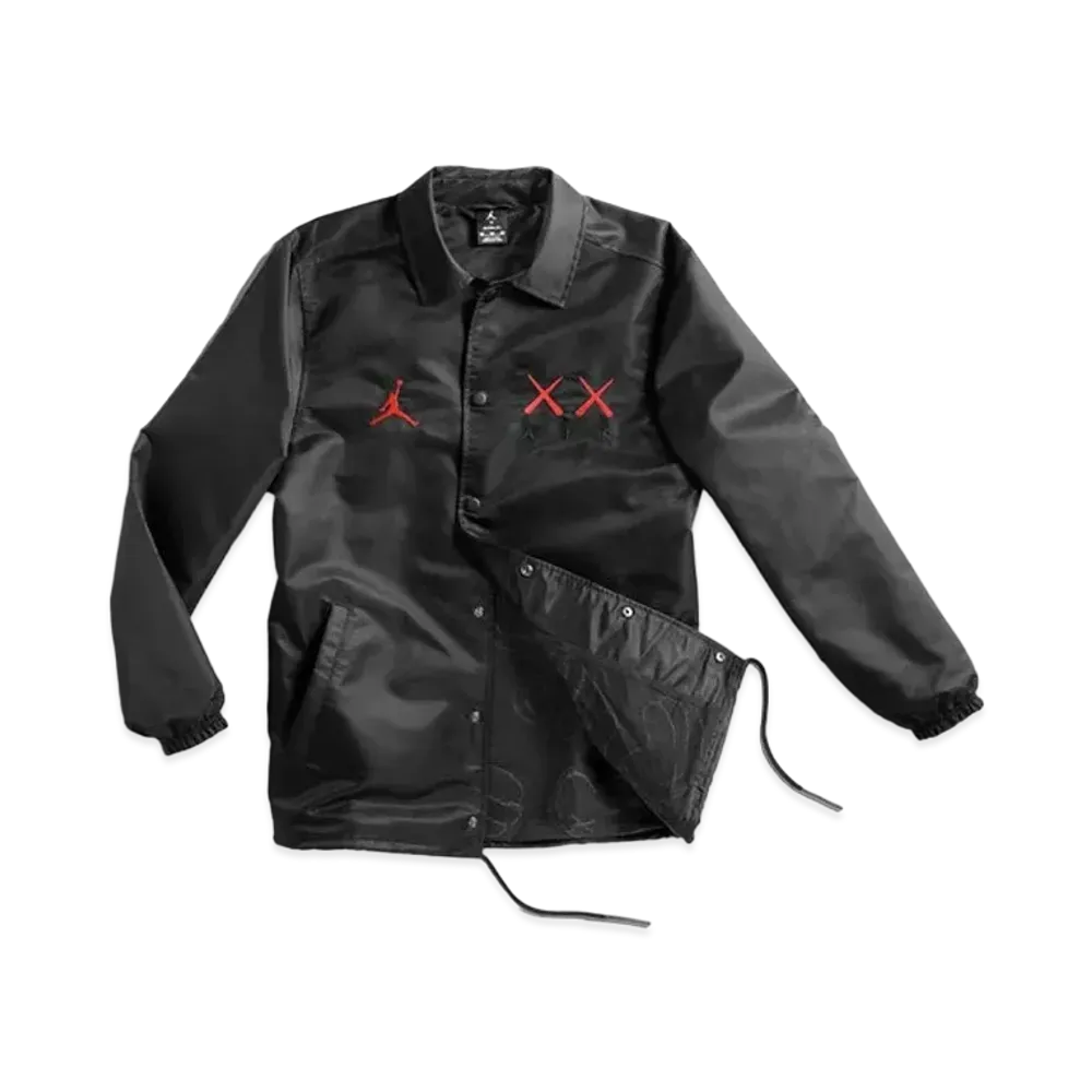 Air Jordan x KAWS Satin Coaches Jacket "Black"
