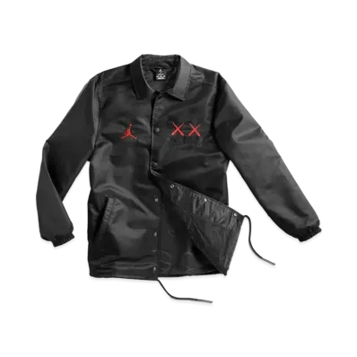 Air Jordan x KAWS Satin Coaches Jacket "Black"
