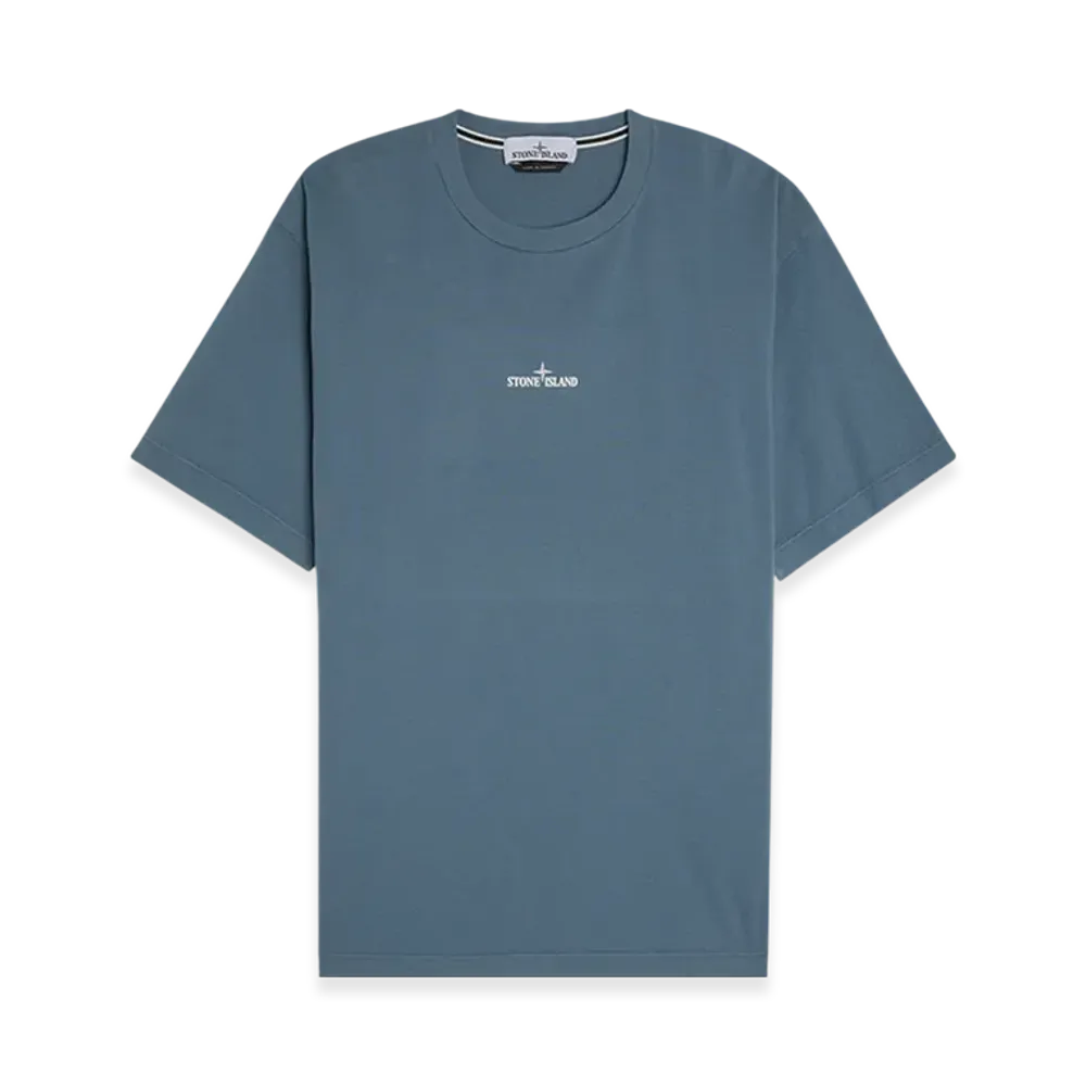Stone Island 2RC89 'Scratched Paint One' Print Short Sleeve T-Shirt - 24SS "Avio Blue"