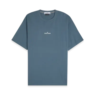Stone Island 2RC89 'Scratched Paint One' Print Short Sleeve T-Shirt - 24SS "Avio Blue"